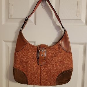 Coach Over the Shoulder Back Rust Herringbone